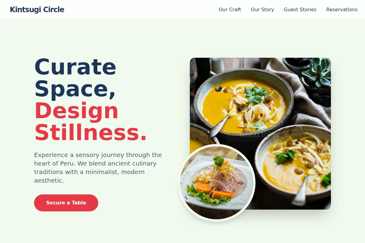 Minimalist Peruvian Food