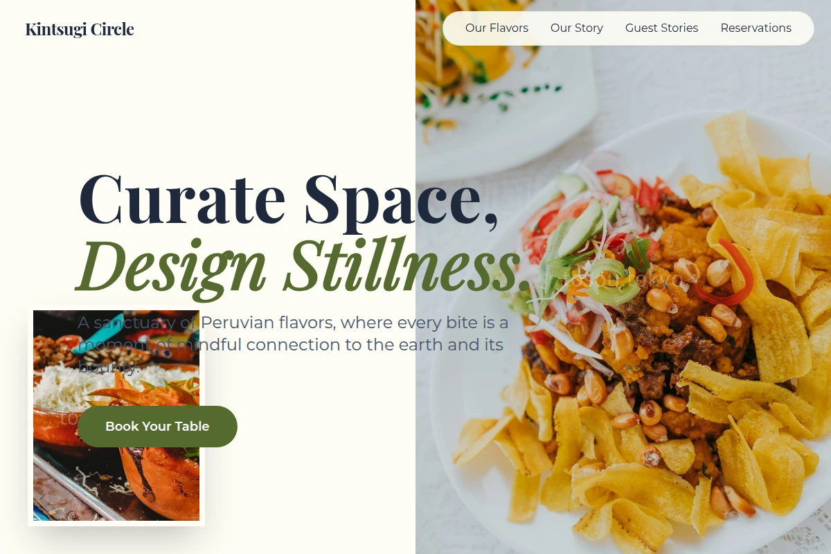 Expansive Peruvian Food